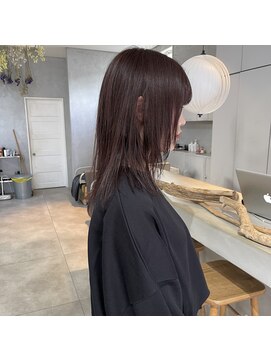 ミント(mint) スモーキーなパープルグレージュ×レイヤーカット