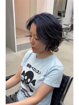 カケル(×.)&nbsp;大人ブルージュアンブレラカラー/ボブパーマ