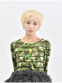 【RAWR】ホワイトブロンド_ショートボブ　ブリーチ　イメチェン