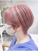 ★くびれショート小顔愛されピンクブラウンカラー★30代40代50代