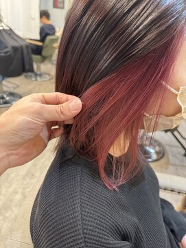 ルーナヘアー(LUNA hair) インナーカラー ボブ 10代20代30代40代50代 イヤリングカラー