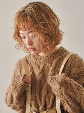 ディッセンバー 神宮前(December) 暖色ベージュ/ベージュカラー/暖色カラー/ボブ/パーマ