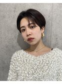 丸みショートシースルーバングくびれショートボブミニボブ