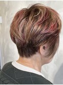 ポイントカラー×ショート