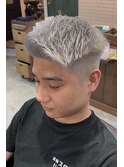 メンズショート シルバーカラー ホワイトカラー 白髪ぼかし