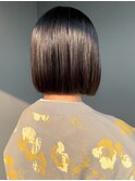 艶髪ボブ 黒髪ショート ミニボブ 髪質改善トリートメント