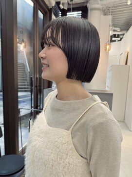 ミィ 表参道(mee.) 似合わせカット ボブヘア 縮毛矯正 ミニボブ 切りっぱなしボブ