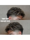 テーパーフェード/カーリーパーマ