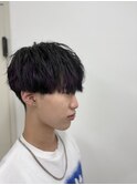 インナーカラー/パープルカラー/マッシュヘア