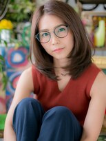 カバーヘア ブリス 川口(COVER HAIR bliss)&nbsp;大人ガーリーセンターパートミディアムレイヤーc720代30代40代