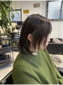【20代・30代・40代】耳掛けボブ/白髪ぼかしハイライトカラー