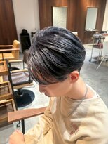 クラン バイ ナチュラル(clan by Natural)&nbsp;アップバングショート/ブルーブラック/メンズマッシュ/ツヤ髪