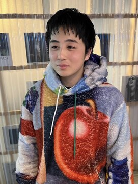 PARKiiiNG 心斎橋　ブリーチ/ダブルカラー/パーマ/メンズ【パーキング】 リバースセンターパート