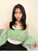 ジンジャー_ミルクティブロンドワンホンレイヤーダークブルー