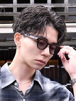 フィフス 大分(fifth)&nbsp;大分シャドウパーマメンズカットラウンドマッシュセンターパート