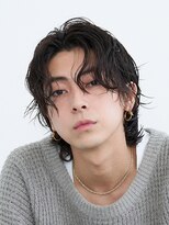 バイフィフス 原宿/表参道(by fifth)&nbsp;緩めニュアンスパーマフェザーパーマメンズセンターパートウルフ