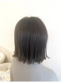 外ハネ切りっぱなし×透明感カラー ボブルフ