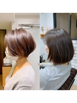 アヴァロン(AVALON) 【mag】絶壁解消大人かわいいアッシュショートパーマ永田カズヤ