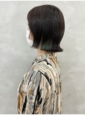 デザインカラーぱつっとボブ