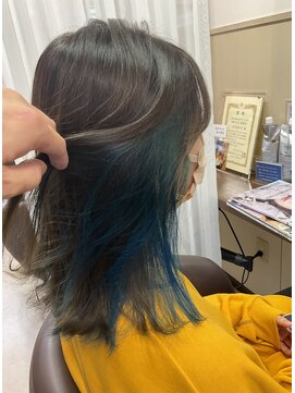 コアフィールフィス(COIFFURE fils) 【見附今町】インナーカラー イヤリングカラー ビビットカラー