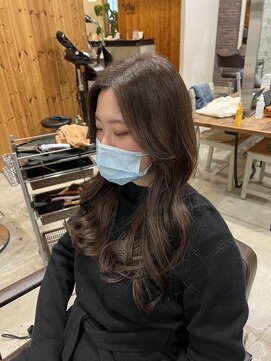 ディッシュ 五反田(dish) 五反田駅駅美容院★美艶髪/輝く艶感/チョコブラウン/韓国ヘア