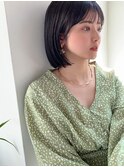 似合わせ小顔カット×ボブ シースルーバング 髪質改善