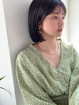 エレン 池袋(ElEn.) 似合わせ小顔カット×ボブ シースルーバング 髪質改善