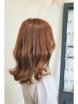 ブーケ(bouquet) ミルクティーベージュダブルカラーインナーカラー韓国20代前髪