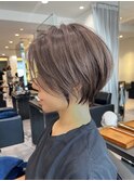 ショートボブ×毛流れ矯正（浅野）