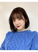 内巻きボブ/暖色カラー/レイヤーボブ