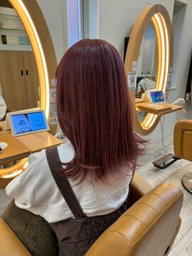 アドラーブル けやき通り店(adorable) 大人可愛いピンクベージュダブルカラーくびれボブ透明感小顔