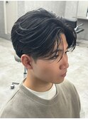 センターパートニュアンスパーマ韓国カルマパーマコンマヘア