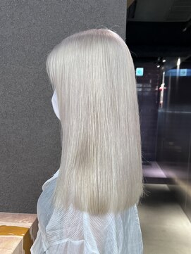 ペレ 栄店(PELE) デザインカラー/レイヤーカット/ウェットヘア/オリーブベージュ