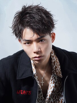 アルファ 新宿(alpha) サーフカール/ 刈り上げセンターパート/ブルーブラック[新宿駅]