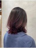 メルティーカラー似合わせカットミディアムグラデーションカラー