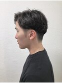 メンズパーマツーブロックショートスタイル