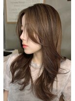 メゾンドムニ 恵比寿(Maison de MUNi)&nbsp;韓国風レイヤー顔周りレイヤー前髪なし後れ毛