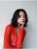 大人可愛い！巻き髪風パーマ