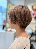 丸みショート・ボブ/丸顔/前髪あり/絶壁解消/20代/30代/40代