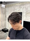 メンズカットフェザーショート毛流れ