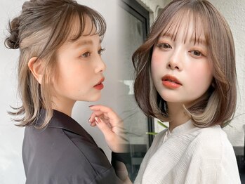 リヤン 表参道(lyann)の写真/【ブリーチなしでもこの透明感】イルミナ×イヤリングで叶える大人かわいい垢抜けカラー☆