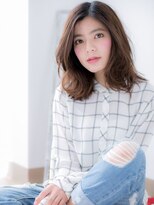 アルバハナレ 横浜(αlba HANARE)&nbsp;関内/髪質改善/ハーブカラーのエアリーくびれミディロブヘア♪a