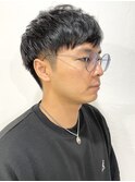 大人のツーブロック×マッシュショートスタイル