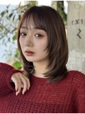 ミディアムレイヤーカット/20代30代40代/顔周りカットワンカール