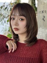 ロビー 表参道(ROBBY) ミディアムレイヤーカット/20代30代40代/顔周りカットワンカール