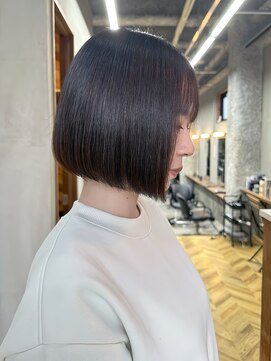 アンジェリカ 立町店(ANGELICA) ANGELICA 暗髪シルキーブラウン ナチュラルボブ