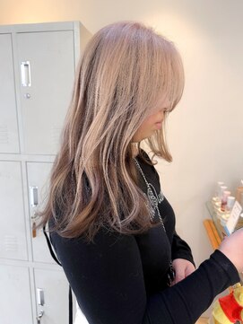 フラム 渋谷(flamme) ◯ベージュとブラウンのアンブレラカラー