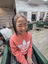 アンサ 阪急桂店(ANSA)&nbsp;切りっぱなしボブ/ミルクティーブロンド/学生/キッズ/可愛い