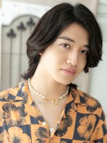 グルーミングサロン バーバー キャッスル 北浦和西口(Grooming salon Barber Castle)&nbsp;20代30代七三分け伸ばしかけ黒髪サーフパーマウルフI北浦和