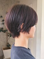 トップヘアー スパアンドリラクゼーション 安城(spa&relaxation)&nbsp;安城丸みショートボブハンサムショートピンクブラウン20代30代
